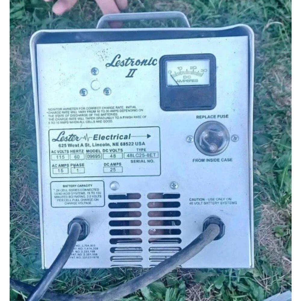 Lester Lestronic II 48LC25-8ET Battery Charger 09695 48 Volt Golf Cart Charger